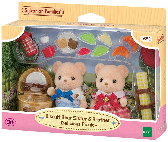 Sylvanian Families: Biscuit Bear Sister & Brother - Delicious Picnic