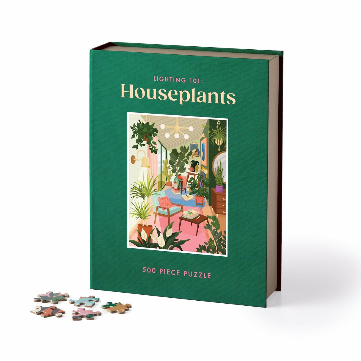 Galison Lighting 101: Houseplants Book Puzzle - 500 Piece