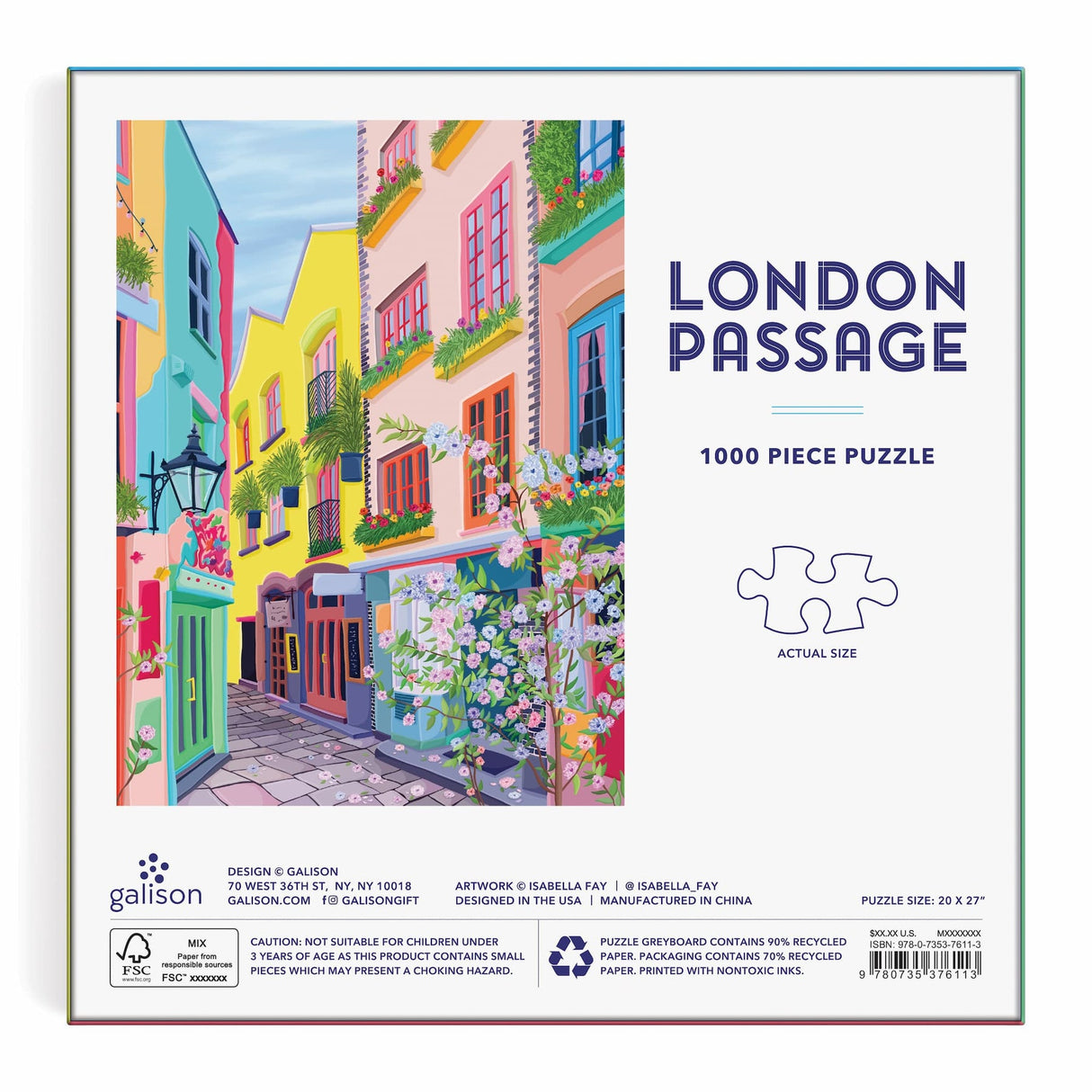 Galison London Passage Puzzle - 1000 Piece