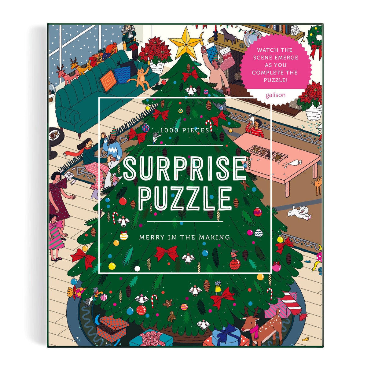 Galison Merry in the Making Surprise Puzzle - 1000 Piece