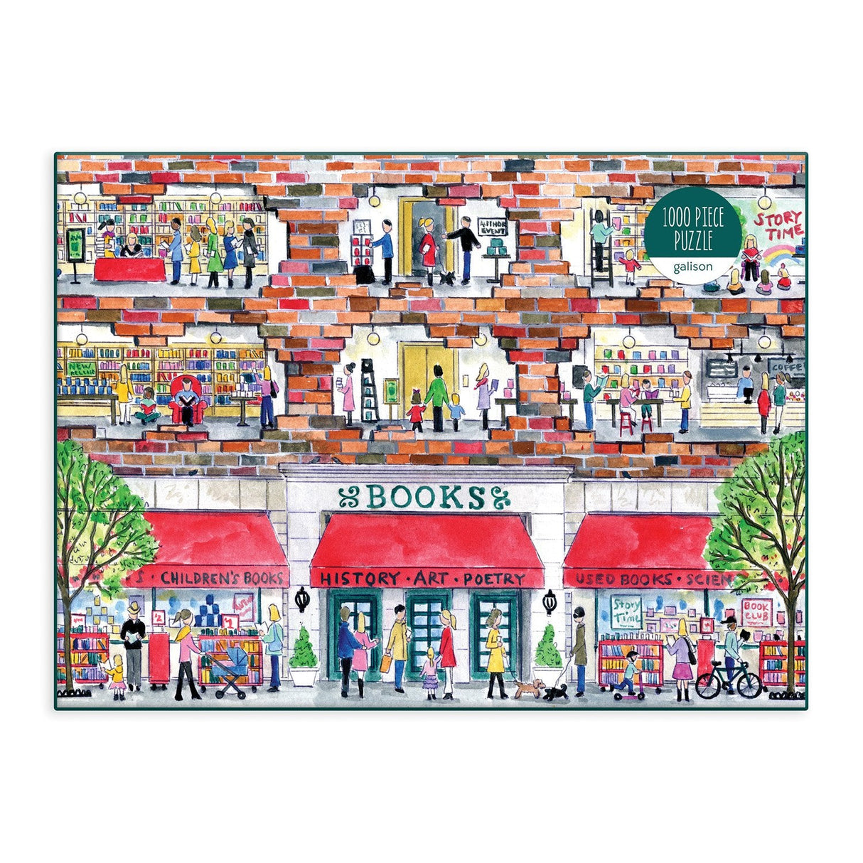 Galison Michael Storrings A Day at the Bookstore Puzzle - 1000 Piece