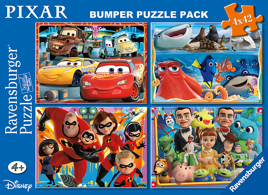 Ravensburger - Disney Pixar Bumper Pack - 4 x 42 Piece