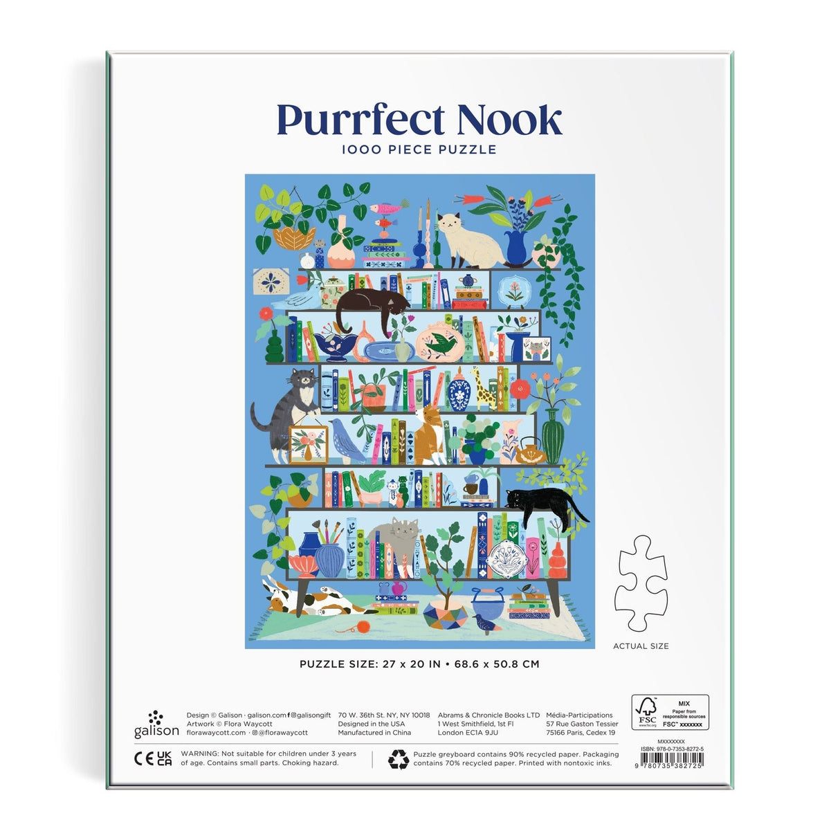 Galison Purrfect Nook Puzzle - 1000 Piece