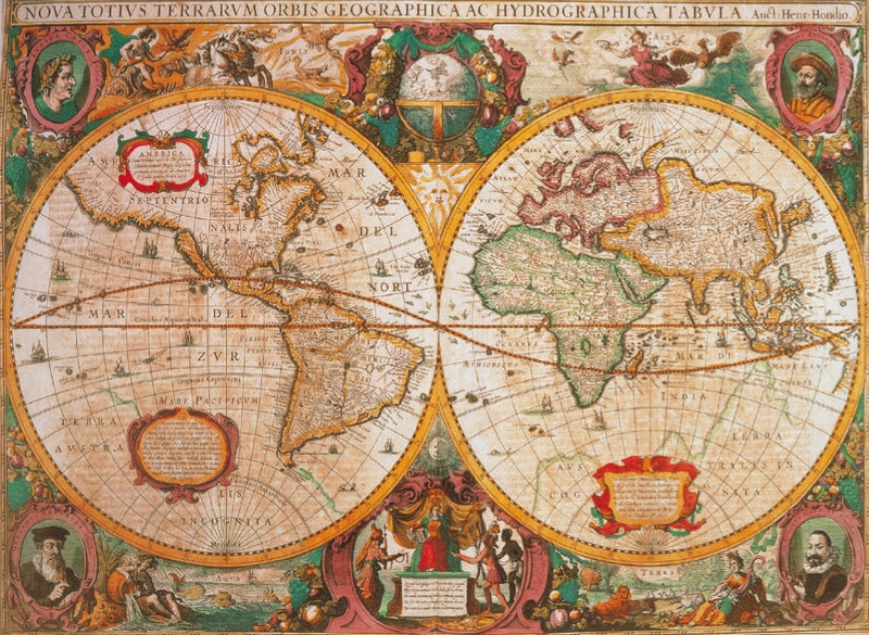 Clementoni Antique World Map Jigsaw Puzzle - 1000 Piece - High Quality Collection - (31229)