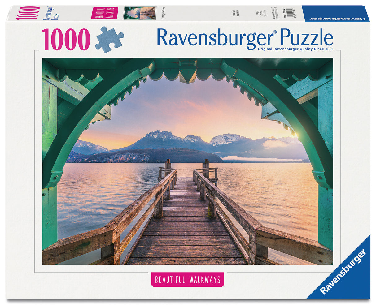 Ravensburger: Romantic FootBridge at Lac d'Annecy Puzzle - 1000 Piece