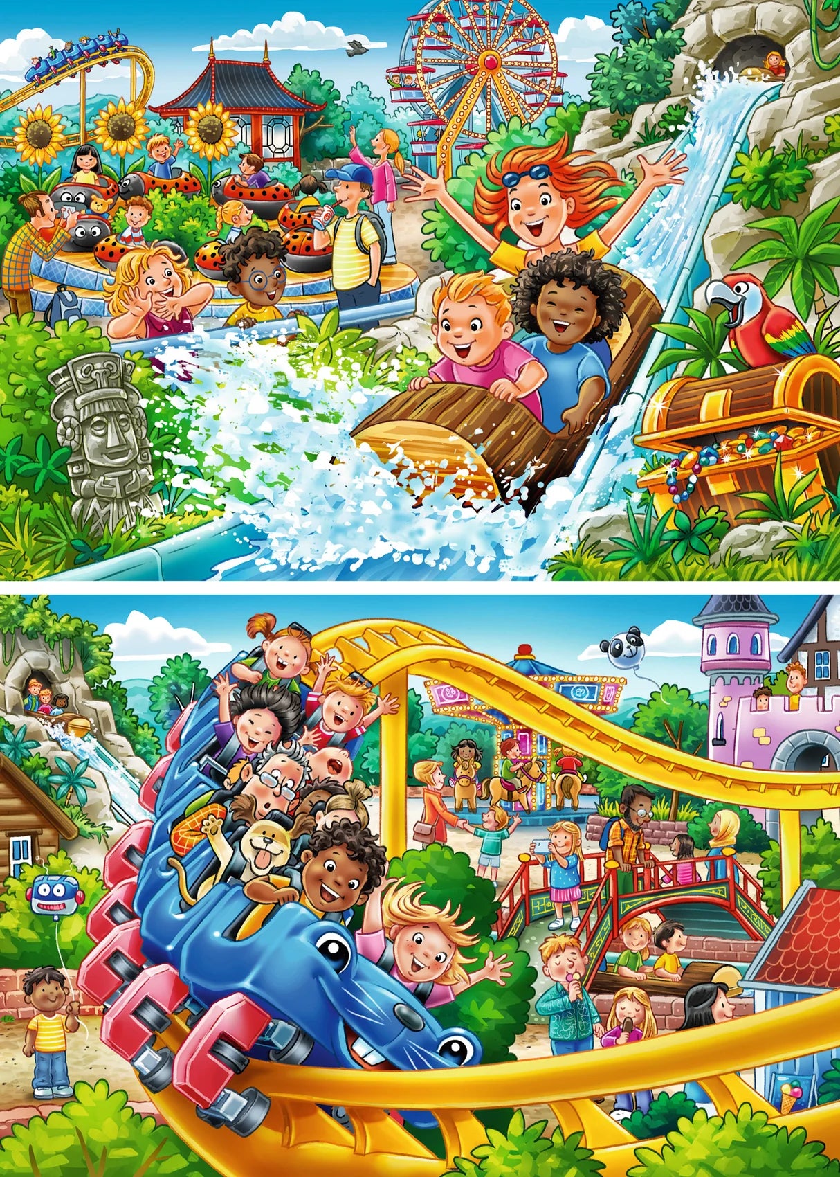 Ravensburger: Amusement Park Puzzle - 2x24 Piece