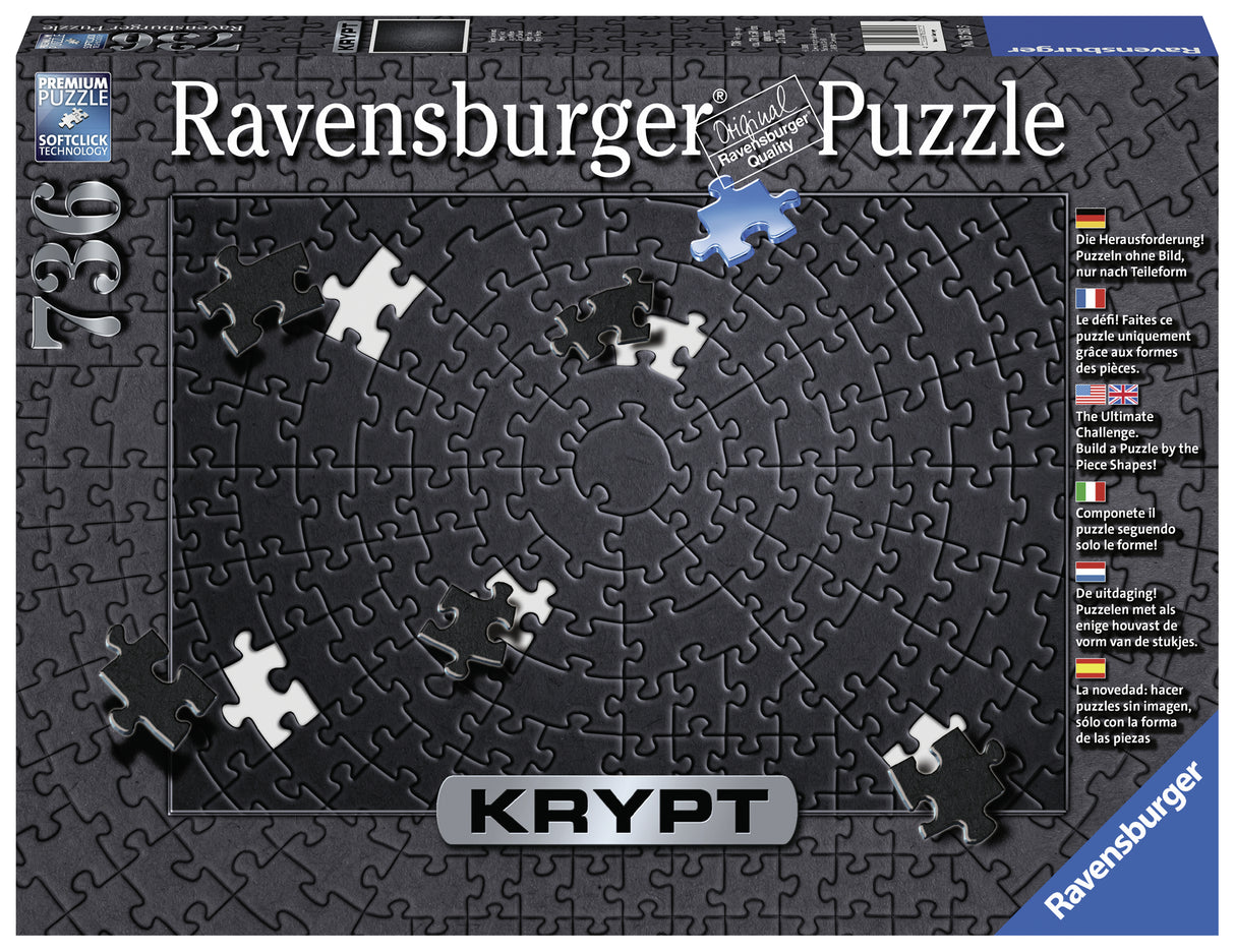 Ravensburger: Krypt Black Spiral Puzzle - 736 Pieces