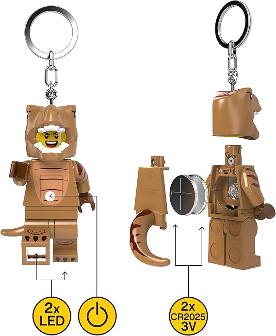 LEGO® Minifigurines™ Keychain Light T-Rex Costume Fan