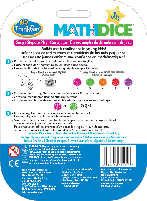 ThinkFun: Math Dice Jr