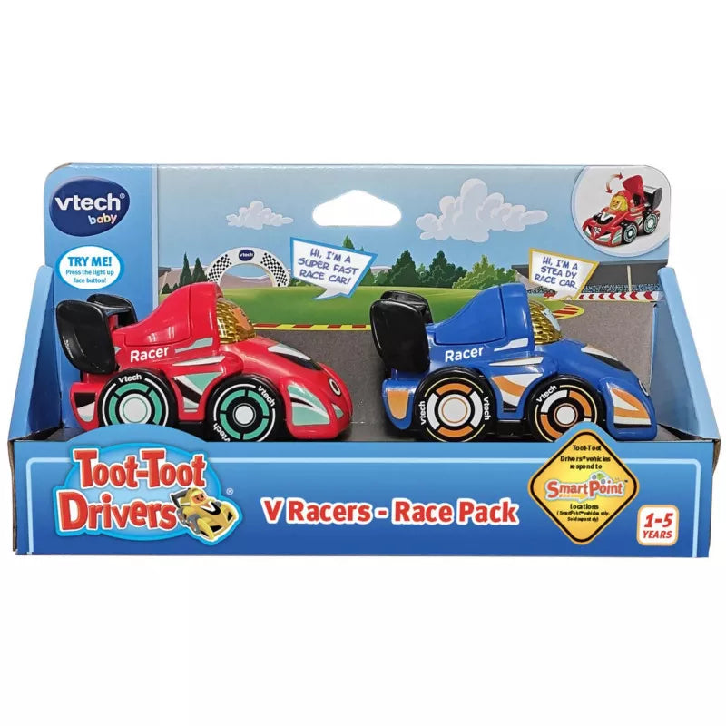 Vtech Toot-Toot Drivers Race Car - 2-Pack (Red + Dark Blue)