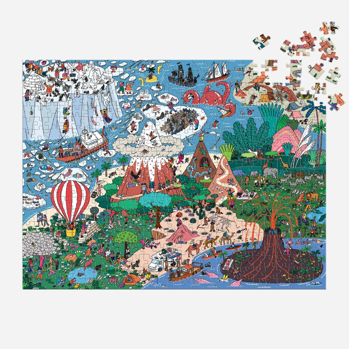 Galison Where's ________? Curious and Far Out Places - Search and Find Puzzle - 500 Piece