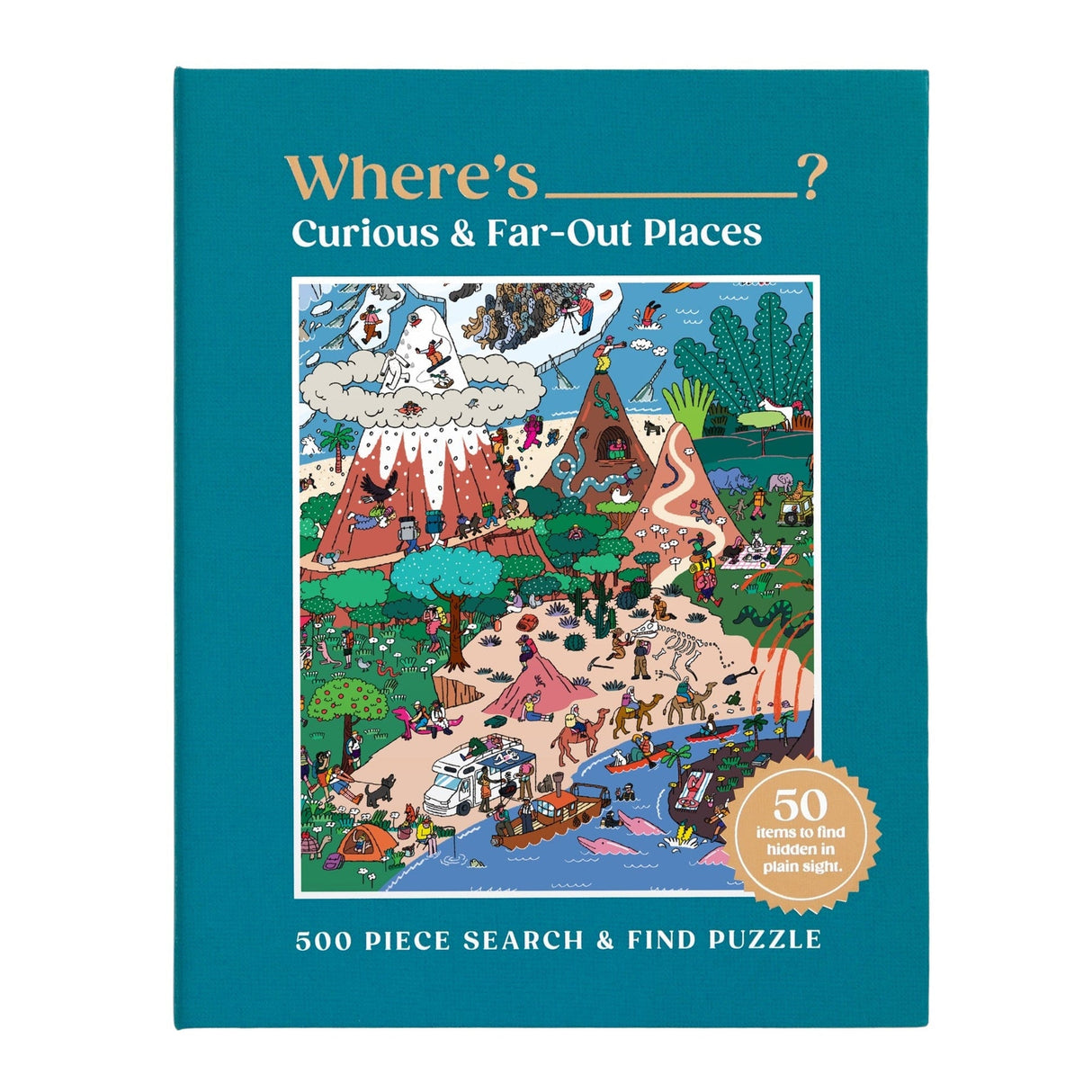 Galison Where's ________? Curious and Far Out Places - Search and Find Puzzle - 500 Piece