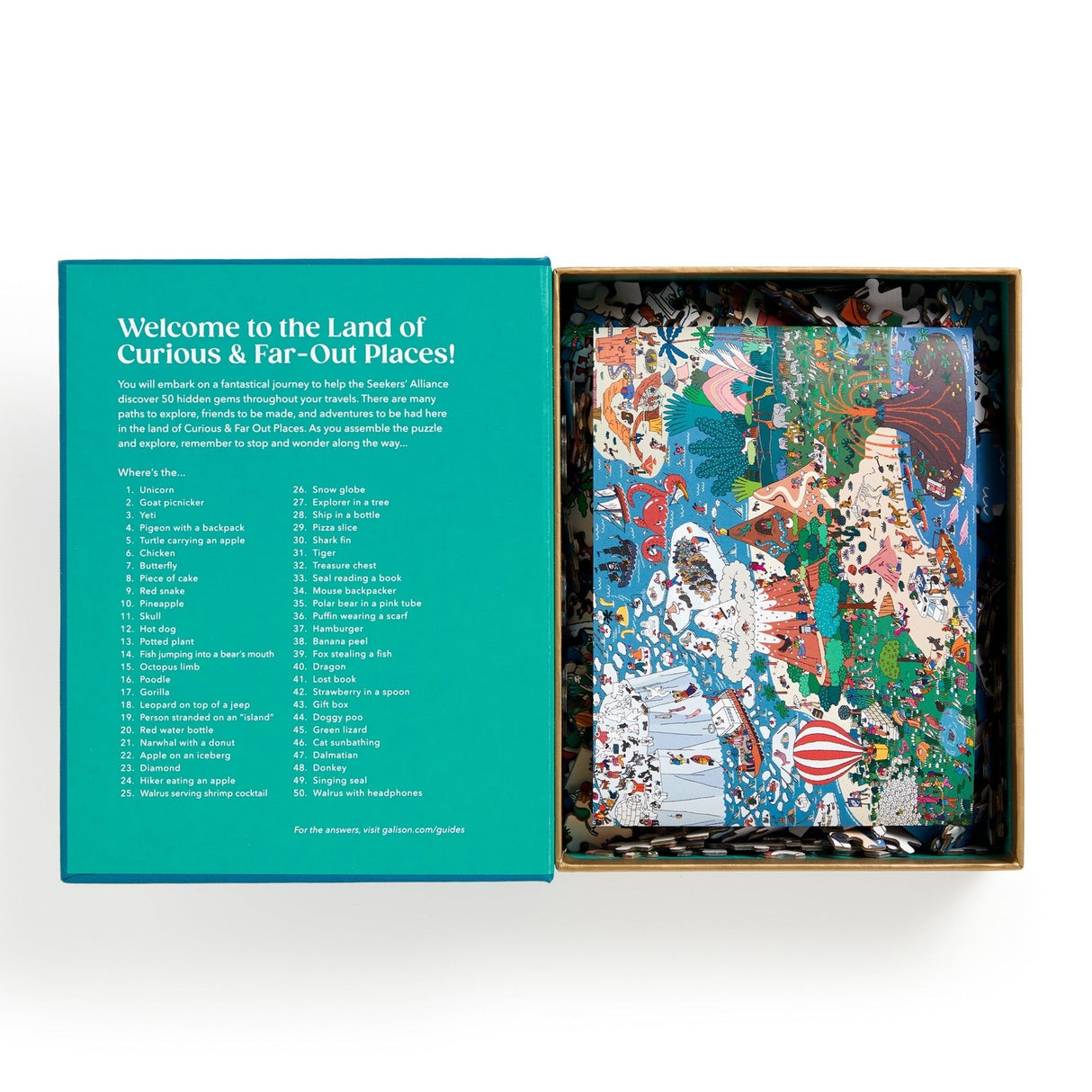 Galison Where's ________? Curious and Far Out Places - Search and Find Puzzle - 500 Piece