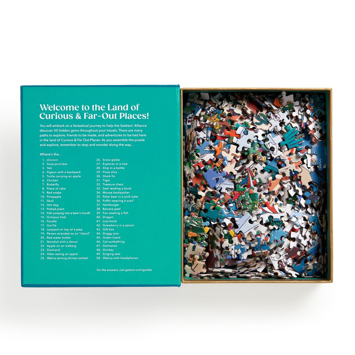Galison Where's ________? Curious and Far Out Places - Search and Find Puzzle - 500 Piece