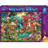Wispwing Willows  - 1000 Piece Jigsaw Puzzle Merry Mushroom Village Picnic
