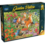 Garden Visitors  - 1000 Piece Jigsaw Puzzle Foxes in the Veggie Patch