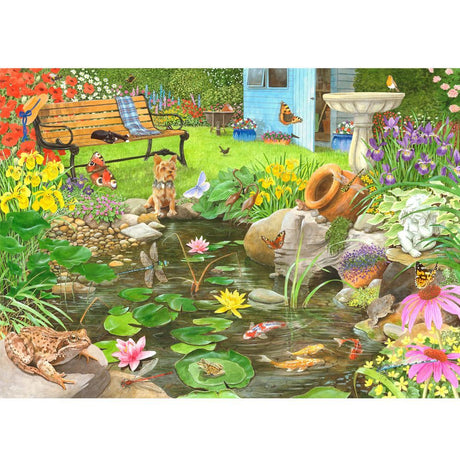 Garden Visitors  - 1000 Piece Jigsaw Puzzle Frogs in the Pond