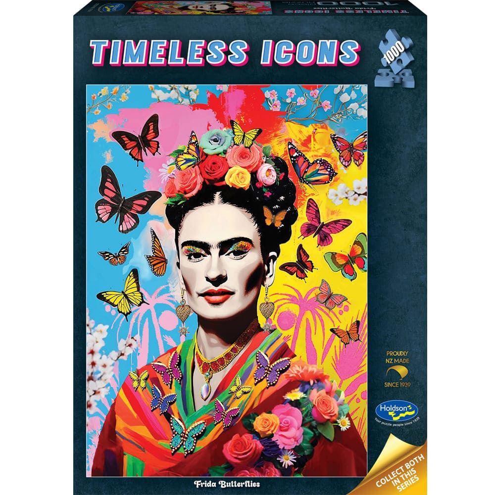 Timeless Icons  - 1000 Piece Jigsaw Puzzle - Frida Butterflies