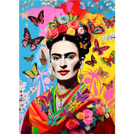 Timeless Icons  - 1000 Piece Jigsaw Puzzle - Frida Butterflies