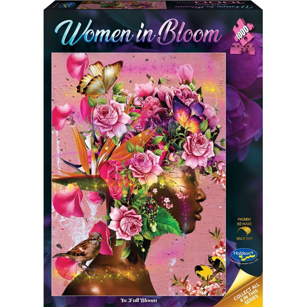 Woman in Bloom  - 1000 Piece Jigsaw Puzzle In Full Bloom
