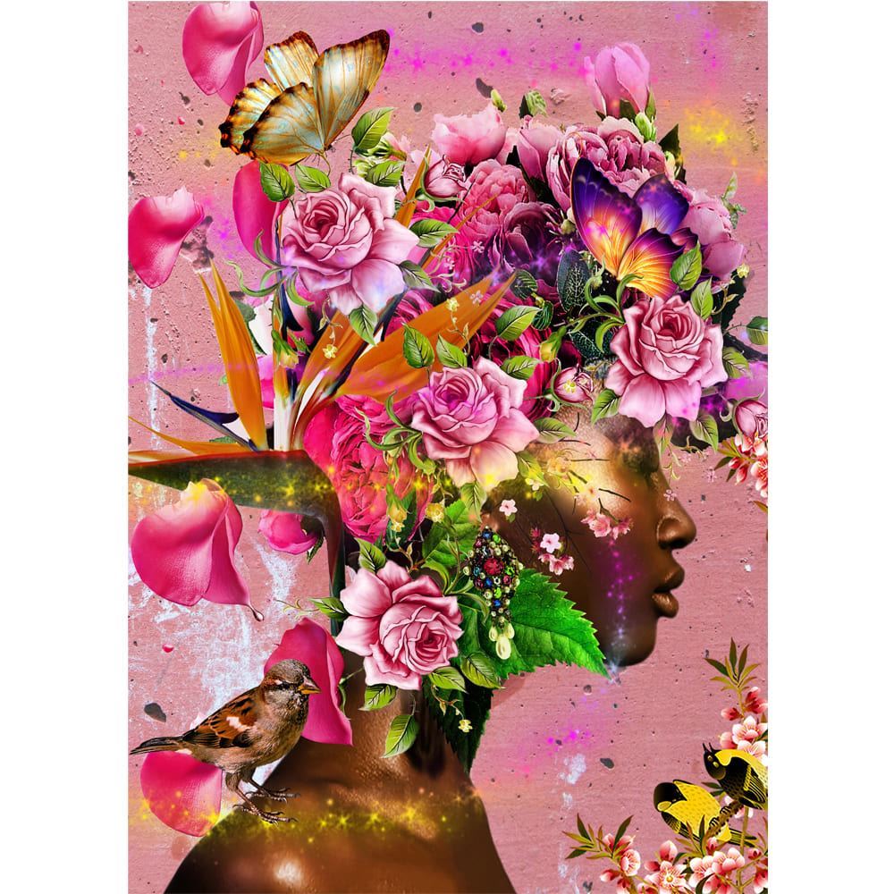 Woman in Bloom  - 1000 Piece Jigsaw Puzzle In Full Bloom