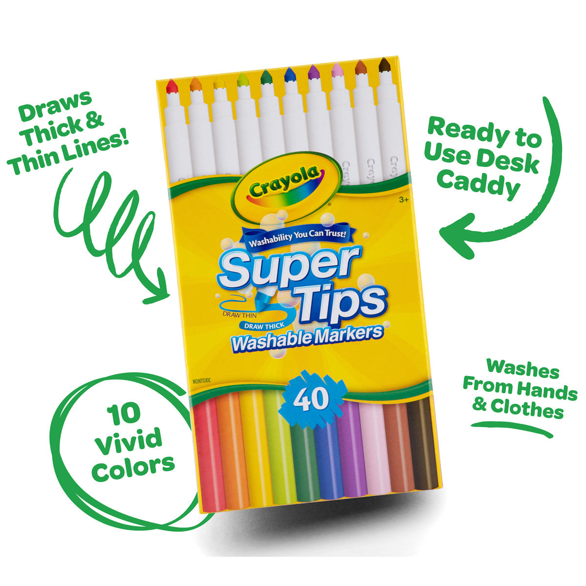 Crayola SuperTips Desk Pack 40 Pieces