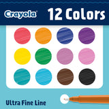 Crayola Ultra Fine Point Markers 12 Pack