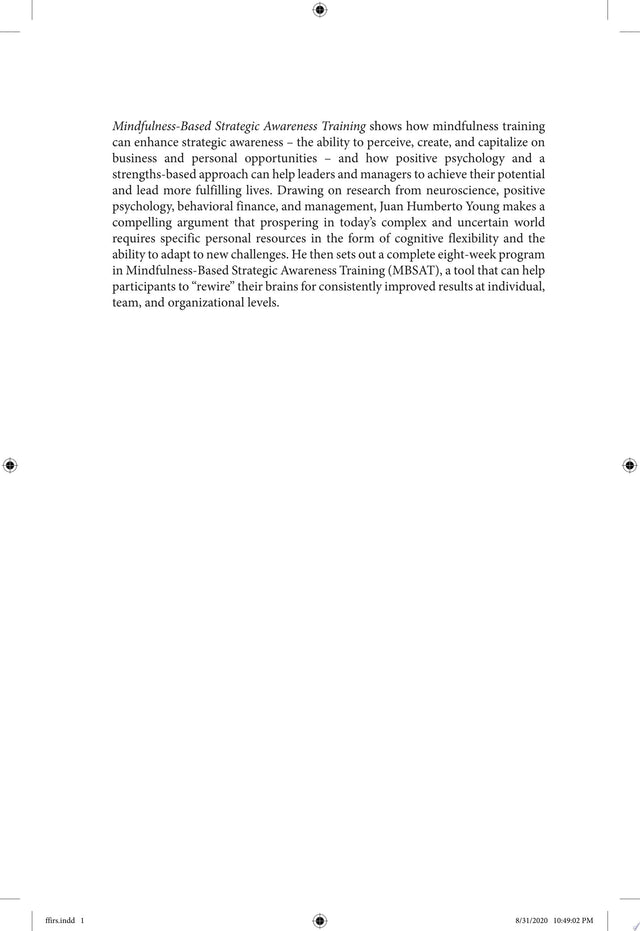 Mindfulness-Based Strategic Awareness Training