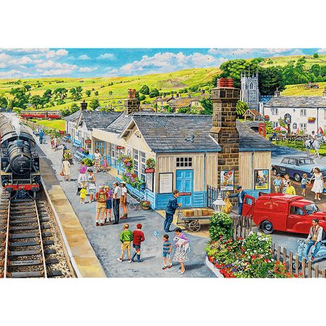 Trefl: Tea Time: The Village Station - 1000pc Jigsaw Puzzle