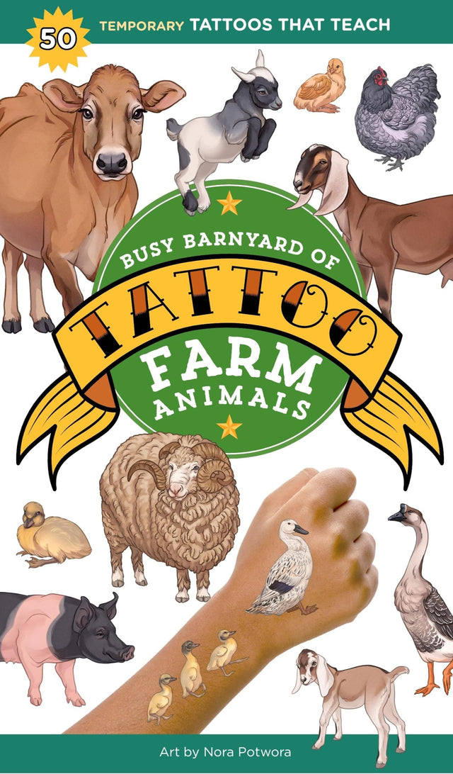 Busy Barnyard of Tattoo Farm Animals