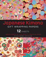 Japanese Kimono Gift Wrapping Papers - 12 Sheets