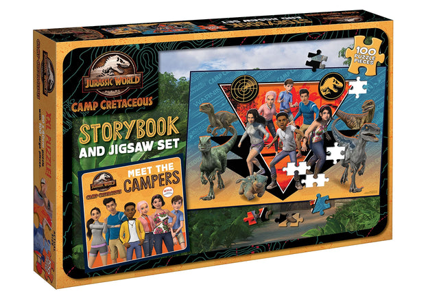 Jurassic World Camp Cretaceous: Storybook and Jigsaw Set (Universal)