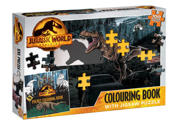 Jurassic World Dominion: Colouring Book with Jigsaw Puzzle (Universal)