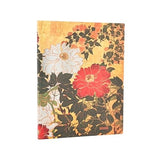2026 Natsu (Rinpa Florals) Ultra 12-month Vertical Softcover Flexi Dayplanner 2026 (Elastic Band Closure)