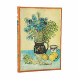 Van Gogh’s Still Life Midi Unlined Hardcover Journal (Elastic Band Closure)
