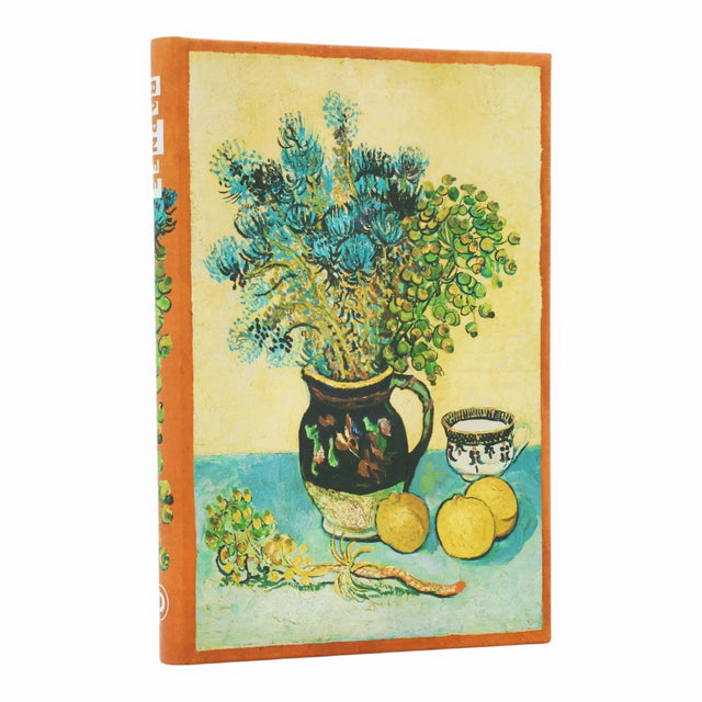Van Gogh’s Still Life Mini Unlined Hardcover Journal (Elastic Band Closure)