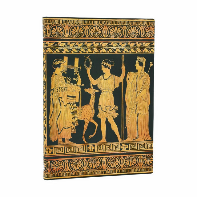 Gathering of Deities (Ancient Greek Pottery) Midi Unlined Softcover Journal (Elastic Band Closure)