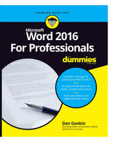 Word 2016 For Professionals For Dummies