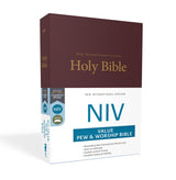 NIV, Church Bible (Value Pew Bible), Hardcover, Burgundy