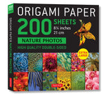Origami Paper 200 sheets Nature Photos 8 1/4" (21 cm)