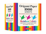 Origami Paper Rainbow Colors 1,000 sheets 4" (10 cm)