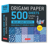 Origami Paper 500 sheets Blue & White 6" (15 cm)