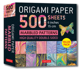 Origami Paper 500 sheets Marbled Patterns 6" (15 cm)