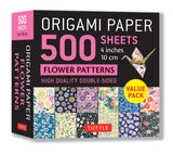 Origami Paper 500 sheets Flower Patterns 4" (10 cm)