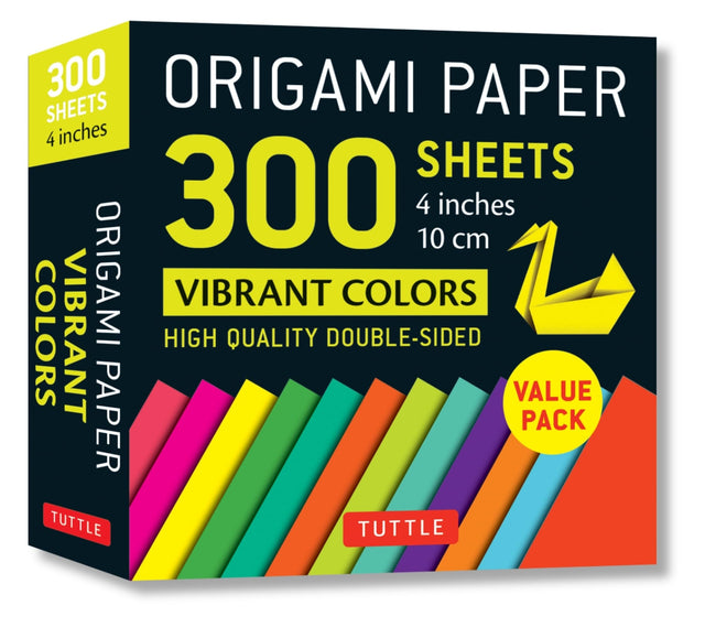 Origami Paper 300 sheets Vibrant Colors 4" (10 cm)