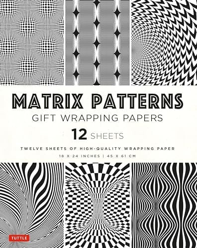 Matrix Patterns Gift Wrapping Papers - 12 sheets