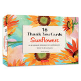 16 Thank You Cards, Sunflowers