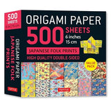 Origami Paper 500 sheets Japanese Folk Prints 6" (15 cm)