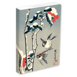 Journal Sparrows and Camellia in Snow by Hiroshige, Lined PB