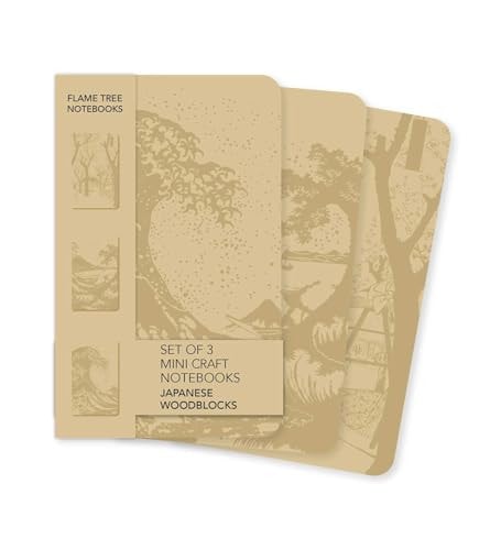 Japanese Woodblocks Set of 3 Mini Craft Notebooks